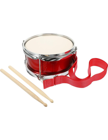 Tambor Infantil Vaguelly 24 cm con Mazo y Correa Rojo