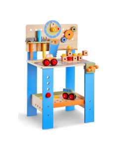 Banco de Trabajo para Niños VEVOR 62 Piezas Madera 70 cm