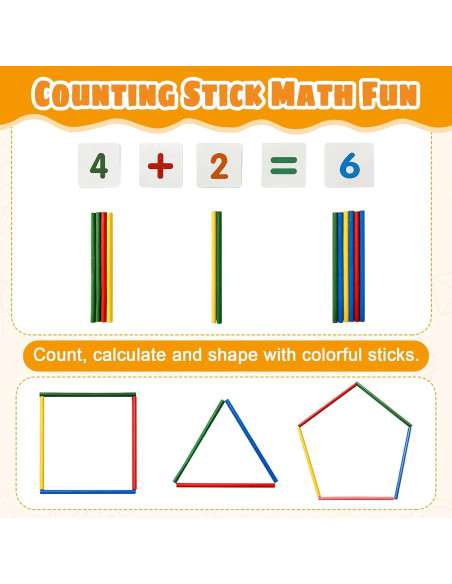 Ábaco de Madera GSERIN 10 Filas con Palitos y Tarjetas 1-100