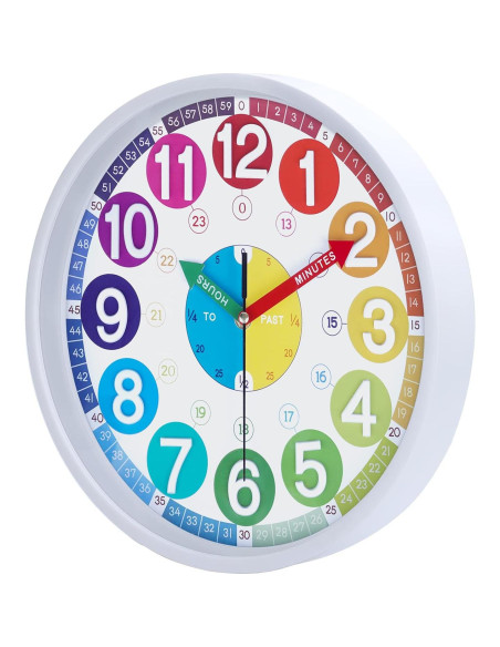 Reloj de Pared Silencioso Lafocuse 30 cm para Niños