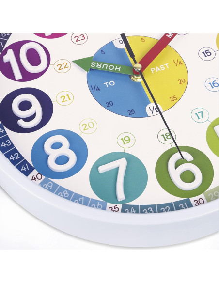 Reloj de Pared Silencioso Lafocuse 30 cm para Niños