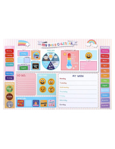 Calendario Diario Infantil Lyuzecheean 38x58.9 cm Interactivo