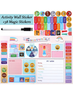 Calendario Diario Infantil Lyuzecheean 38x58.9 cm Interactivo 2