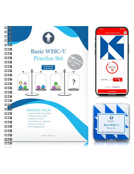 Conjunto de Práctica WISC-V Prfc.NL - 45 Actividades y 9 Cubos