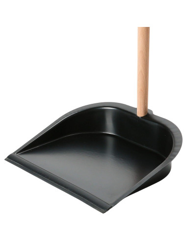 Escoba de Madera de Haya y Recipiente de Metal Creative Co-Op