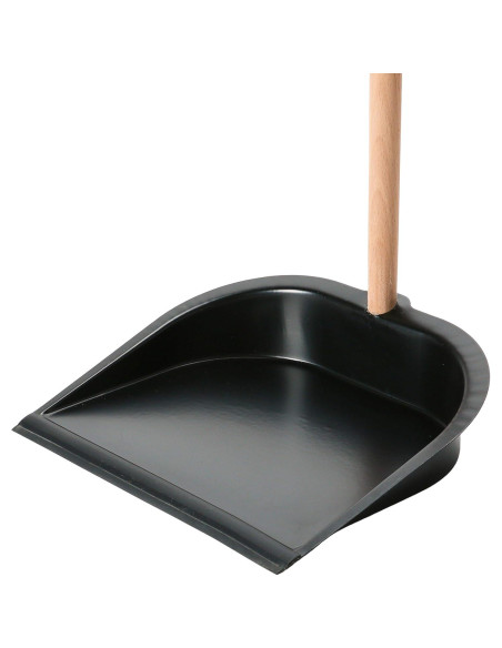 Escoba de Madera de Haya y Recipiente de Metal Creative Co-Op