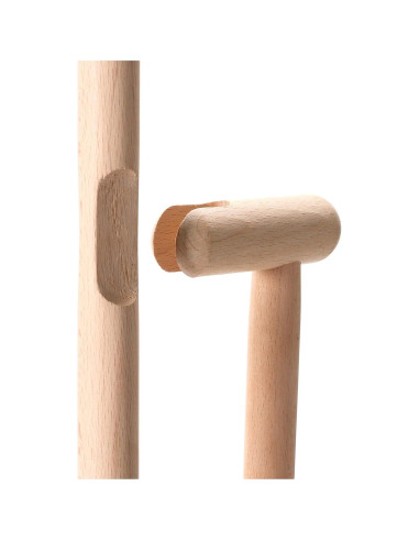 Escoba de Madera de Haya y Recipiente de Metal Creative Co-Op