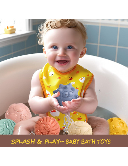 6 Pelotas Sensoriales Suaves para Bebés - Juguetes Montessori