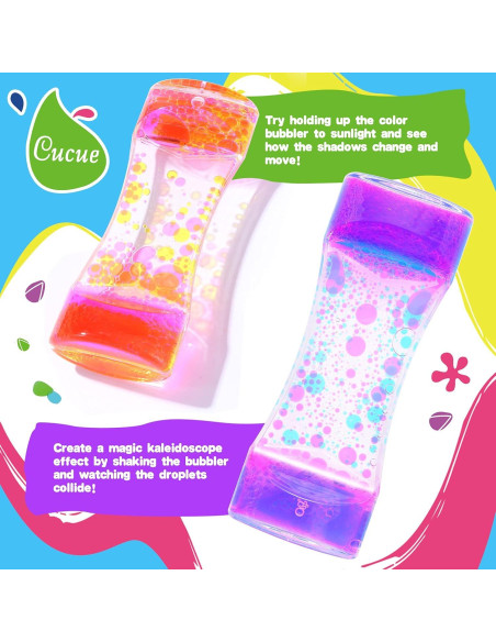 Burbujero de Movimiento Líquido Cucue - Juguete Sensorial Grande 17x6.6 cm