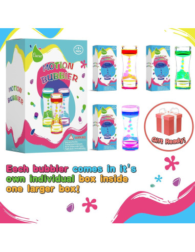 Burbujero de Movimiento Líquido Cucue - Juguete Sensorial Grande 17x6.6 cm