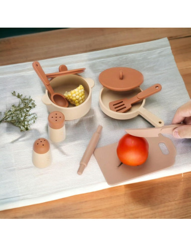 Set de Cocina de Silicona para Niños Kangde - 9 Piezas Educativas