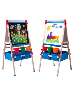 Caballete de arte ajustable ERYOK para niños con accesorios
