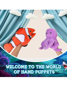 Marionetas de Mano de Animales Liliful - 6 Piezas 33 cm 2