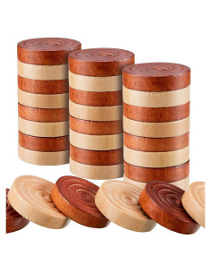 Juego de Fichas de Damas de Madera Skylety 72 Piezas 2.69 cm