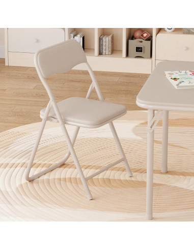 Conjunto de Mesa y Sillas Plegables GAOMON para Niños Beige