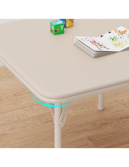 Conjunto de Mesa y Sillas Plegables GAOMON para Niños Beige