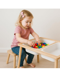 Mesa Sensorial Ogears para Niños con Almacenamiento y Pizarras 2