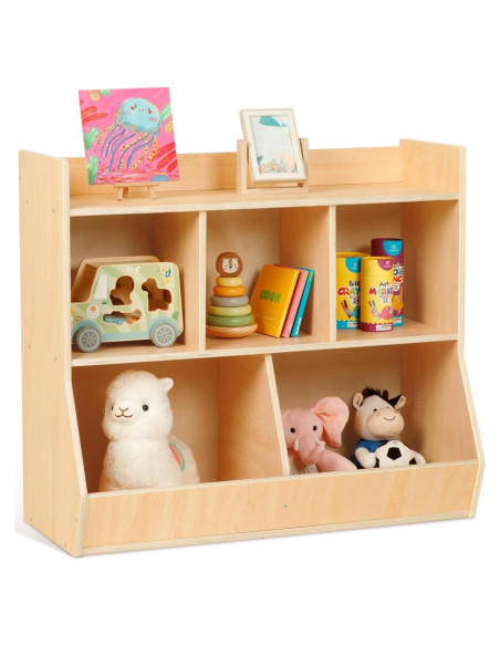 Estante de Juguetes Montessori OOOK, 5 Compartimentos, Madera