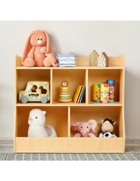 Estante de Juguetes Montessori OOOK, 5 Compartimentos, Madera