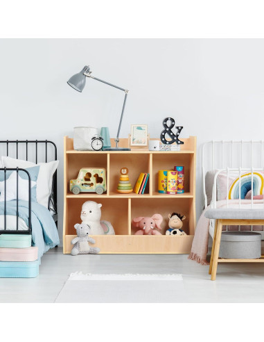 Estante de Juguetes Montessori OOOK, 5 Compartimentos, Madera