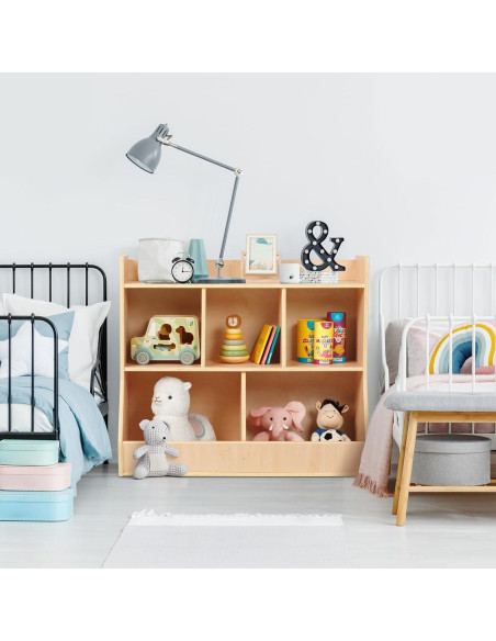 Estante de Juguetes Montessori OOOK, 5 Compartimentos, Madera