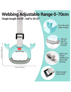 Anillas de Gimnasia YESIMET YST-GR-MBL2 Ajustables para Niños 2
