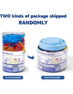 Bloques de Patrón Transparentes Pairez Toys 126 Piezas 6 Colores 2