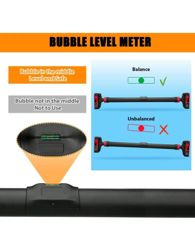 Barra de Dominadas Ajustable BouPower para Puerta 199.58 kg