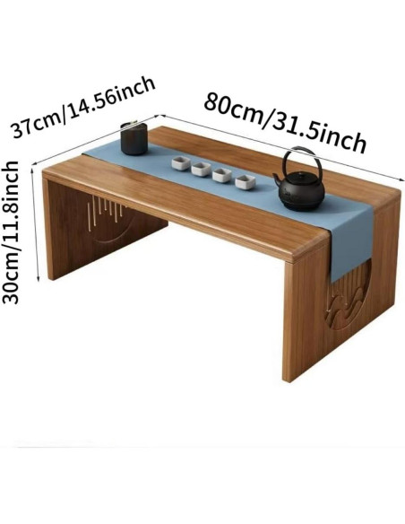 Mesa de café plegable Ekjkldo FD3 de bambú 80 cm