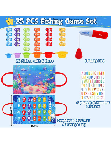 Juego de Pesca Montessori Esjay para Niños 3 Años en Adelante