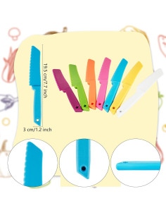 21 Cuchillos de Plástico para Niños Drayear - Seguros y Coloridos 2