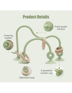 Juguetes Montessori Silicona con Ventosas para Bebés 0-6 Meses 2