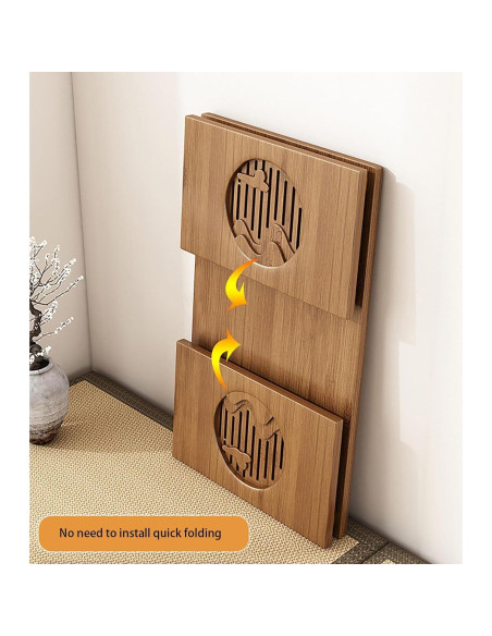 Mesa de café plegable Ekjkldo FD3 de bambú 80 cm