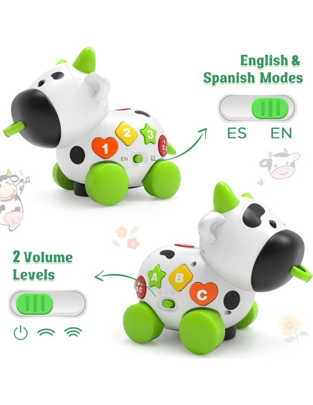 Juguete Musical de Vaca Talkfun para Bebés 6-18 Meses