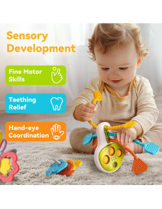 Juguete Sensorial para Bebés iPlay, iLearn - 3 Piezas 0M+ 2