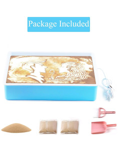 Mesa de Luz SueLuxDesigns para Niños - Caja de Pintura con Arena 2