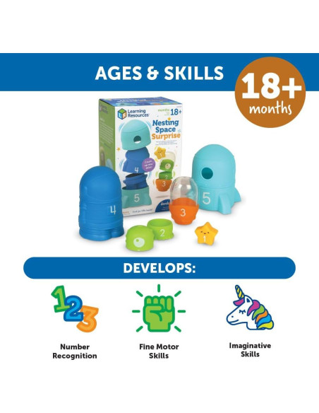 Sorpresa Espacial Anidada Learning Resources 9 Piezas 18 Meses+