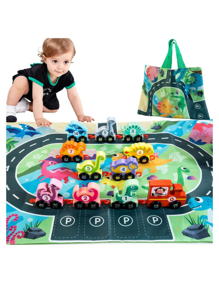 Juego de Tren de Dinosaurios de Madera ShenZhen MaxLink 0.49 kg