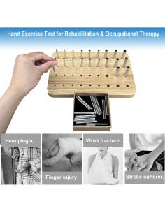 Tablero de Clavos de Madera Muxiano 36 Agujeros Terapia Motora 2