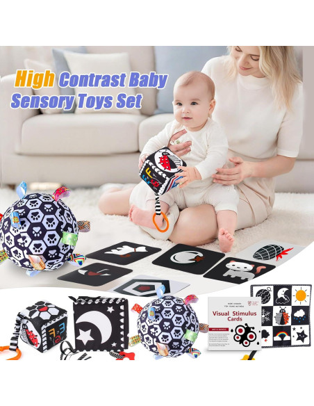 Juguetes Sensoriales Montessori Starrykids en Blanco y Negro