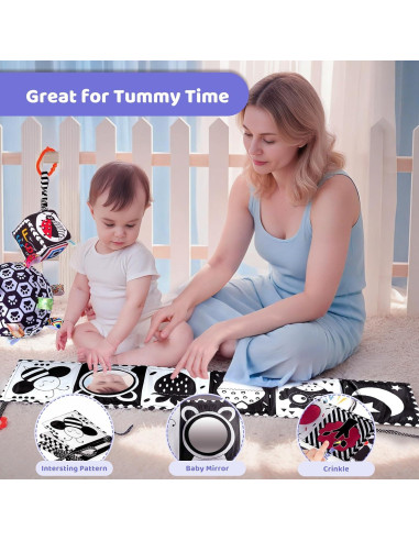 Juguetes Sensoriales Montessori Starrykids en Blanco y Negro