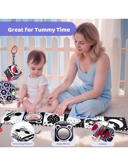 Juguetes Sensoriales Montessori Starrykids en Blanco y Negro