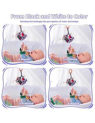 Juguetes Sensoriales Montessori Starrykids en Blanco y Negro