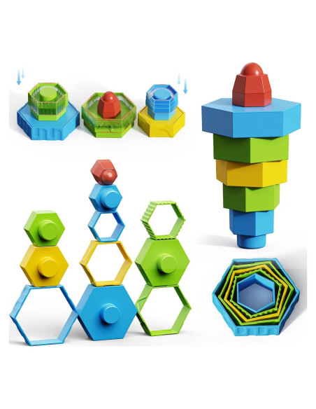 Juguetes Montessori Educativos 12 Piezas para Niños 1-5 Años