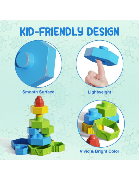 Juguetes Montessori Educativos 12 Piezas para Niños 1-5 Años