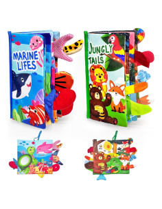 Libro de Tela para Bebés Mebuceiop - Animales 0-6 Meses