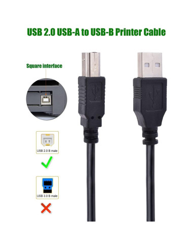 Cable USB 2.0 Alitutumao 5M A a B para Impresoras y MIDI