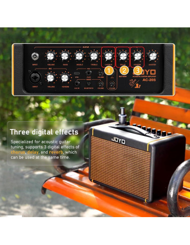 Amplificador de Guitarra Acústica JOYO AC-20S 20W Bluetooth