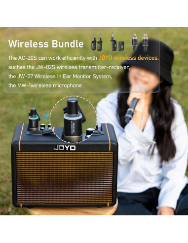Amplificador de Guitarra Acústica JOYO AC-20S 20W Bluetooth