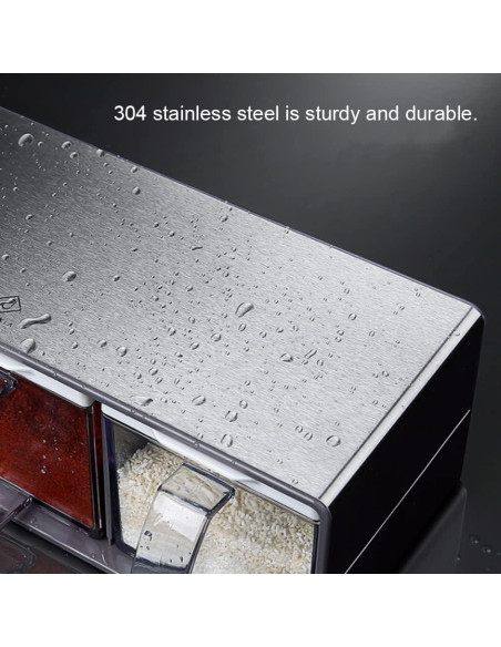 Contenedor de Especias Transparente Marwensed 3 Piezas